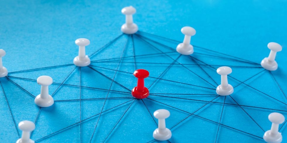 Netzwerk mit Nadelkonzept, Nahaufnahme