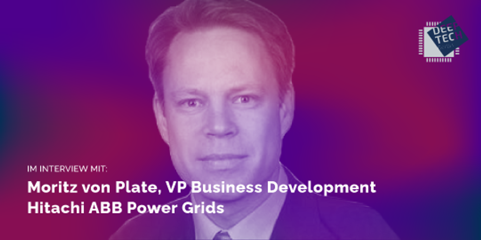 Portrait von Moritz von Plate mit Deep Tech Logo