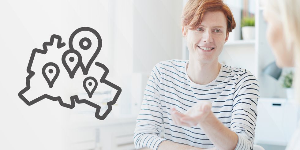 Karte von Berlin mit markierten Standorten 