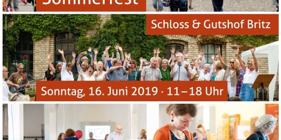 Vollständiges Plakat zum Sommerfest auf Schloss und Gutshof Britz