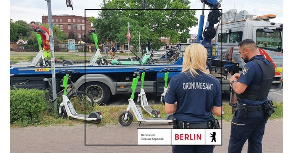 Umsetzung von 23 E-Scootern durch das Ordnungsamt Treptow-Köpenick