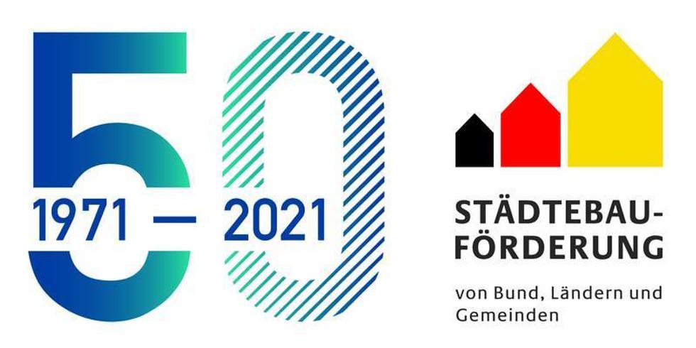 Logo zu 50 Jahre Städtebauförderung
