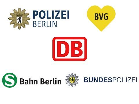 Aktionspartner (Polizei Berlin, BVG, DB, S-Bahn Berlin, Bundespolizei)