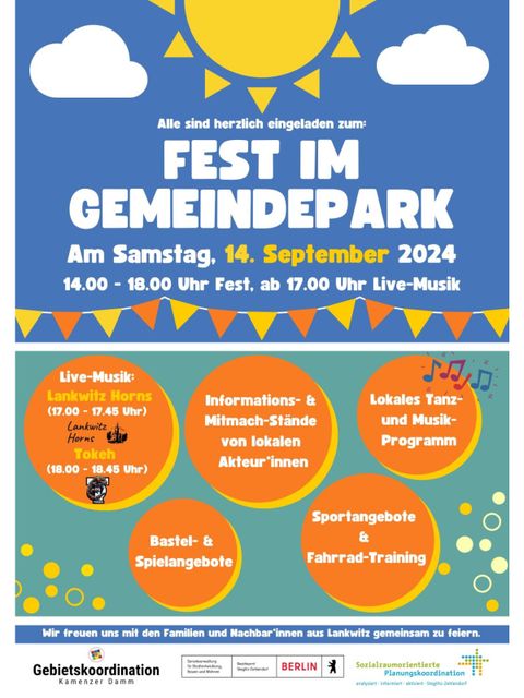Flyer: Fest im Gemeindepark (Bild: Jacob Forstner)