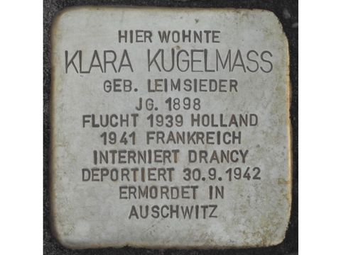 Stolperstein Klara Kugelmass (Bild: Stolpersteine-Initiative CW, Hupka)