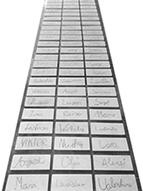 Denkzeichen, Gedenkort in Erinnerung an die verstorbenen Kinder von Zwangsarbeiterinnen und Zwangsarbeitern in Berlin-Buch 1940-1945 (Bild: Museum Pankow)