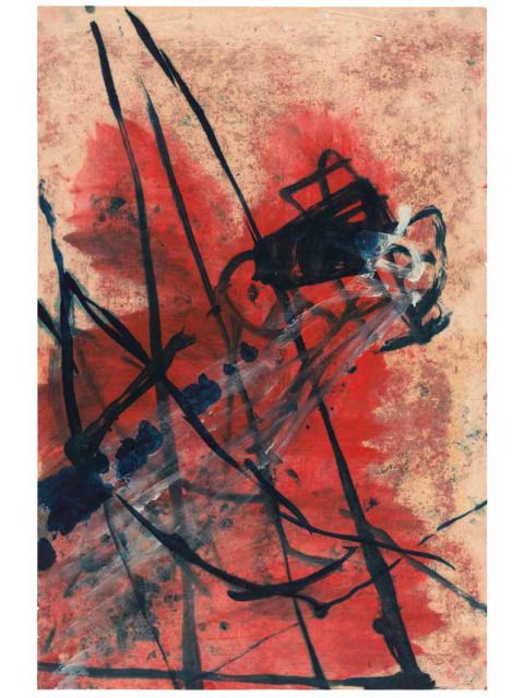 Hans Brosch: Ohne Titel · um 1980 · Mischtechnik auf Japanpapier · 66 x 49,9 cm (Bild: Hans Brosch)