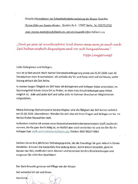 Abschied der SBV Marion Stöhr (Bild: Marion Stöhr)