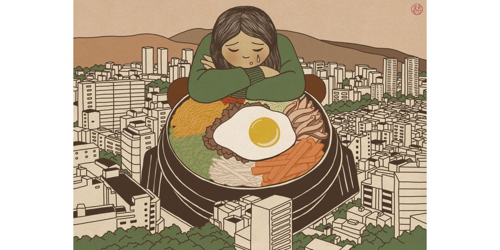 Bild aus der Ausstellung „Stories We Carry: Comics über Diaspora und Zugehörigkeit“: Lisa Wool-Rim Sjöblom, Hiraeth, 2023, Digitale Zeichnung