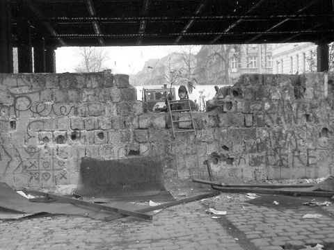 Grenzübergang Wollankstraße am 12. November 1989 (Bild: Museum Pankow)