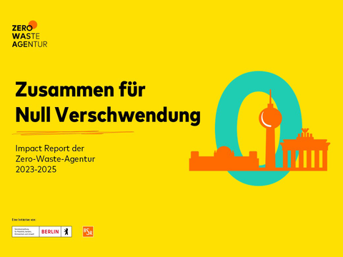 Deckblatt des Impact Reports mit dem Titel „Zusammen für Null Verschwendung“