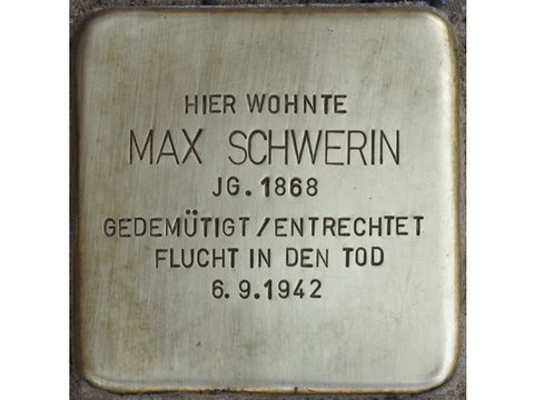 Stolperstein Max Schwerin (Bild: Stolpersteine-Initiative CW, Hupka)