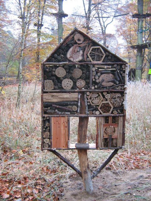 Insektenhotel in der Jungfernheide - gebaut und aufgestellt von der TRIAS gGmbH. (Bild: Umwelt- und Naturschutzamt CW)