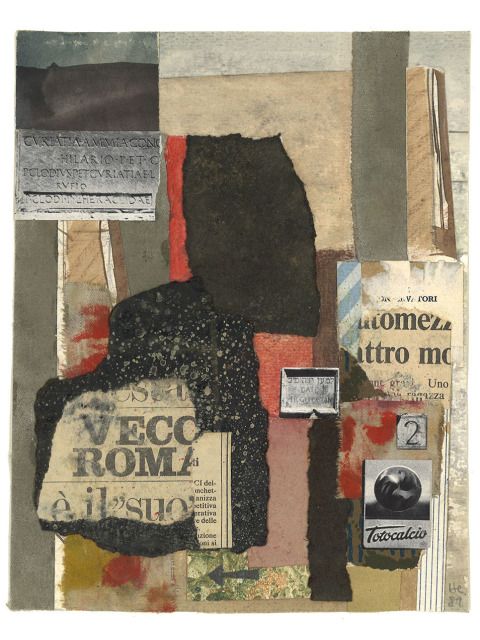 Friedrich B. Henkel: Römische Wand, 1981, Collage, 24 x 19 cm (Bild: © VG Bild-Kunst, Bonn 2026)