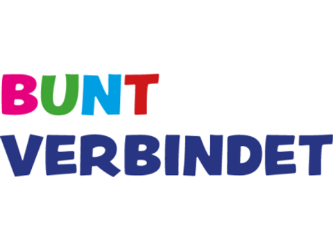 Logo Aktionstag 5. Mai mit den Schriftzug BUNT VERBINDET