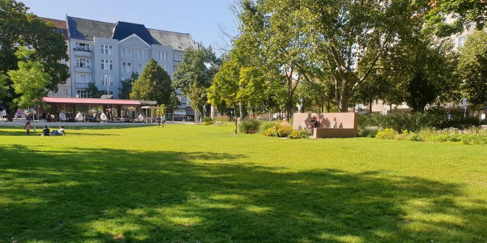 Blick über den Olivaer Platz.