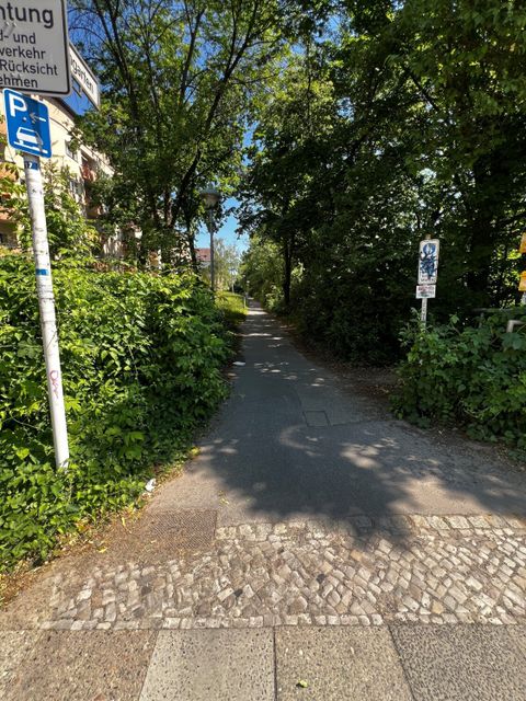 Beispiel für den aktuellen Zustand der Fahrbahn Am Eichgarten (Bild: Bezirksamt Steglitz-Zehlendorf)