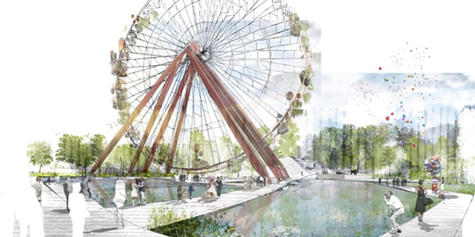 Visualisierung aus dem Rahmenplan für den künftigen Spreepark