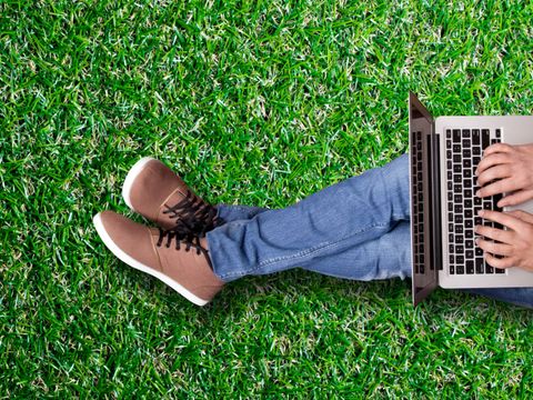 Man working on laptop
