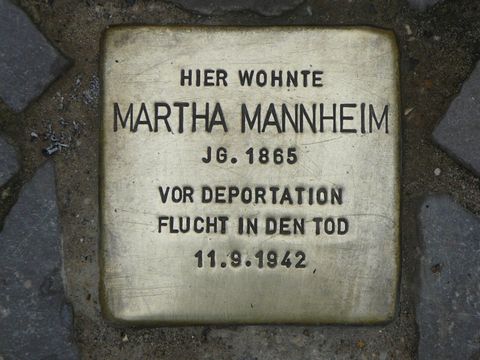 Stolperstein für Martha Mannheim (Bild: Wolfgang Knoll)