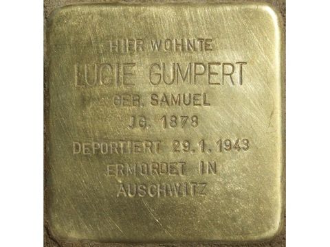 Stolperstein Lucie Gumpert (Bild: Stolpersteine-Initiative CW, Hupka)
