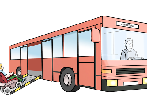 Bus mit Rampe