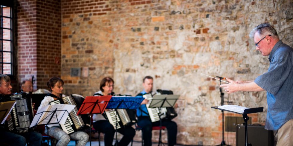 Akkordeonensemble im Konzert