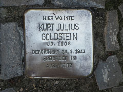 Stolperstein Kurt Julius Goldstein, Foto: F. Siebold, Juni 2013