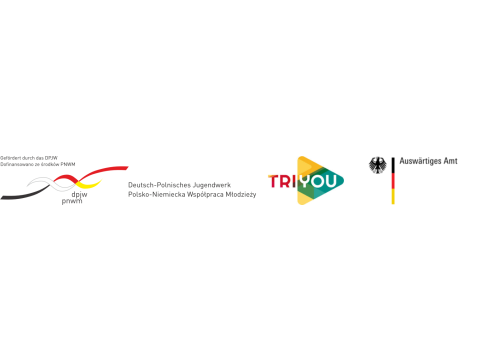Logos des Deutsch-Polnisches Jugendwerks, Förderprogramm „TRIYOU“ und des Auswärtigen Amtes (Bild: Deutsch-Polnisches Jugendwerk)