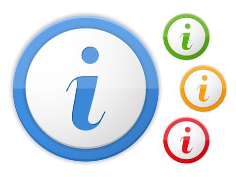 Verschiedene Symbole „Information“