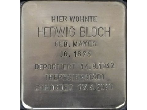 Stolperstein Hedwig Bloch (Bild: Stolpersteine-Initiative CW, Hupka)
