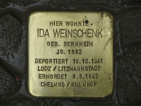 Stolperstein Ida Weinschenk, Foto: F. Siebold, April 2013