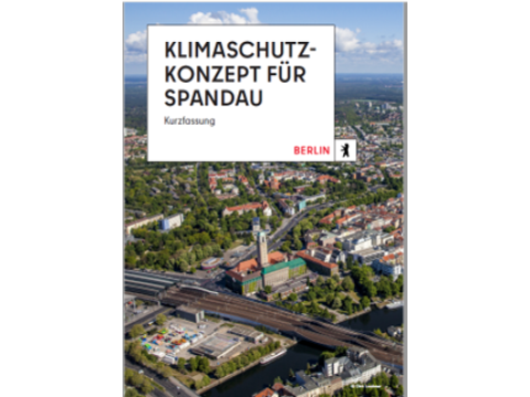 Kurzfassung Klimaschutzkonzept Luftbild Spandau auf dem Cover