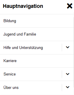 Navigation der Senatsverwaltung für Bildung, Jugend und Familie