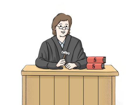 Anwältin im Gerichtssaal