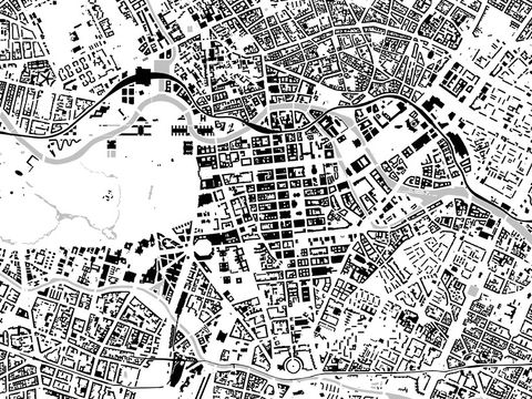 Schwarzplan von Berlin im Jahr 2022 - Ausschnitt für Teaser