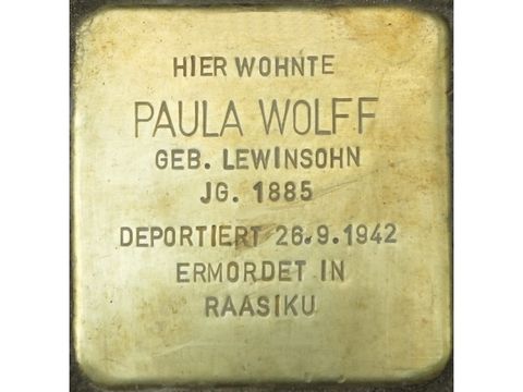 Stolperstein Paula Wolff (Bild: Stolpersteine-Initiative CW, Hupka)