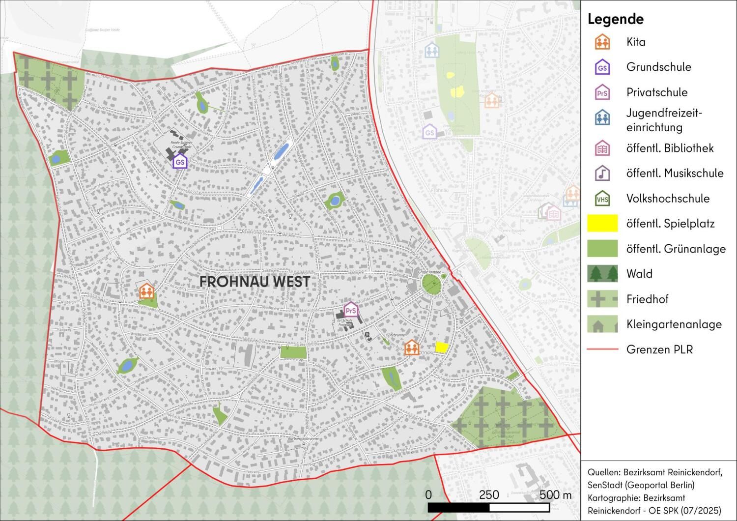 Karte PLR Frohnau West
