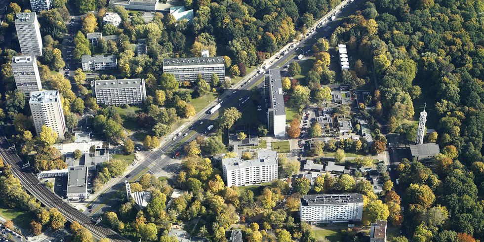Luftbild vom Berliner Hansaviertel
