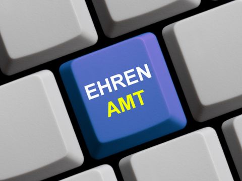 Tastatur mit der Aufschrift Ehrenamt