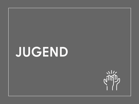 Kachel Startseite - Bildaufschrift Jugend und passendem Icon