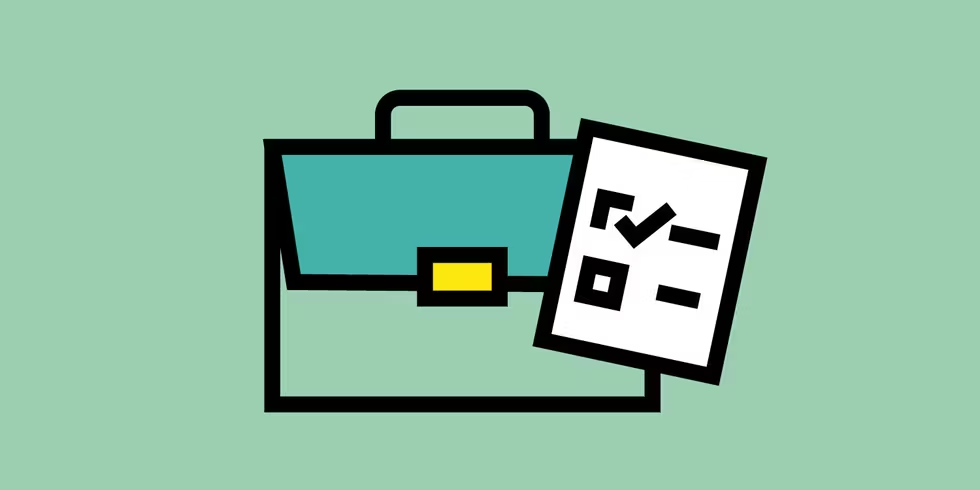 Grafik mit aktentasche