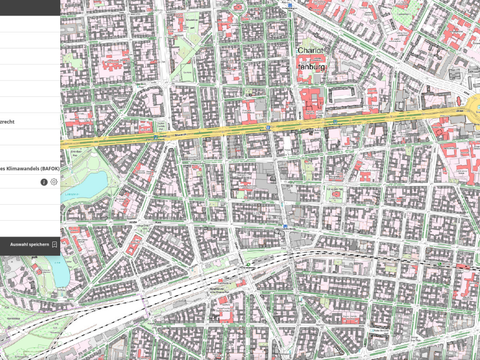 Screenshot des Geoportals für Strasse Klapt