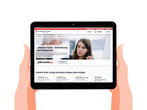 Tablet jobcenter.digital
