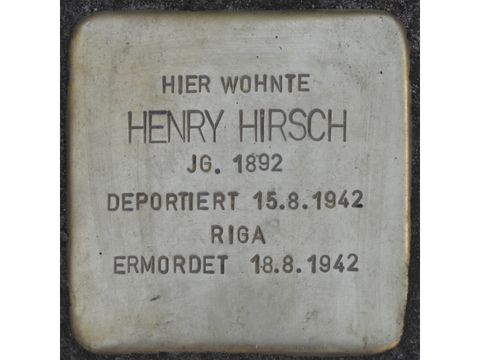 Stolperstein Henry Hirsch (Bild: Stolpersteine-Initiative CW, Hupka)