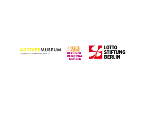 Logos des Aktiven Museums, Arbeitskreis Berliner Regional Museen und Lotto Stiftung Berlin