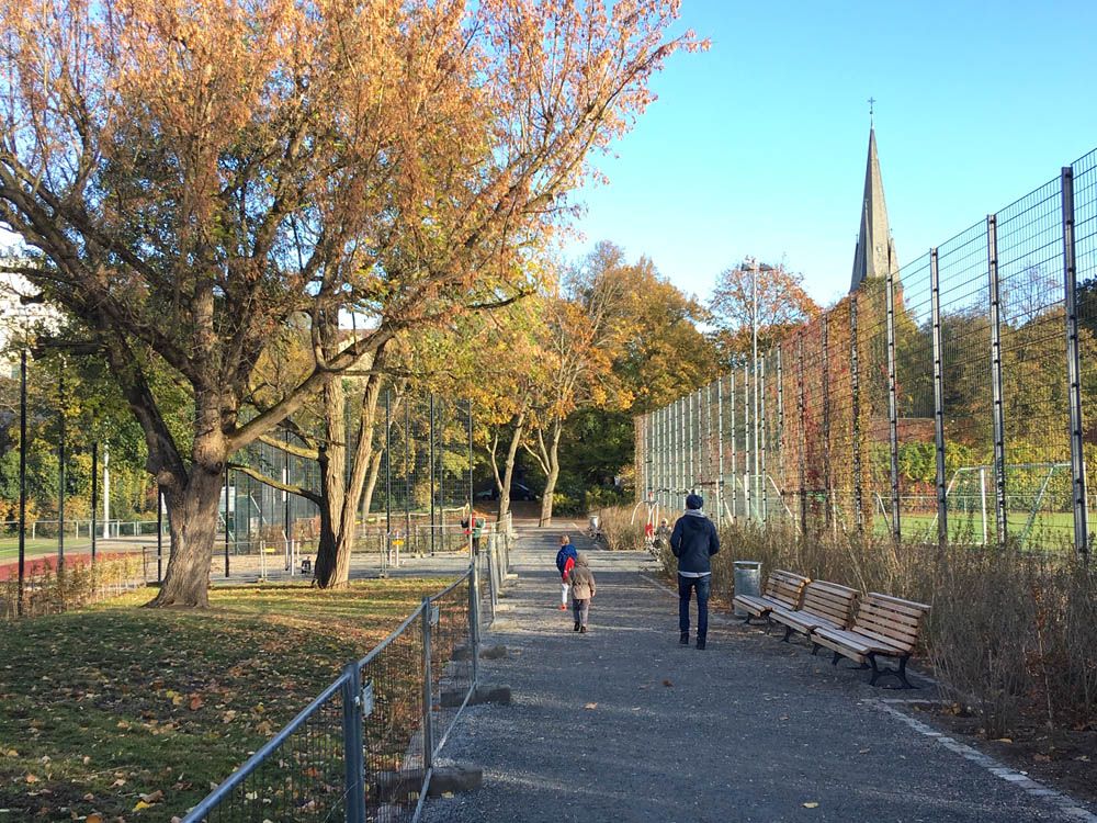 Die neue Wegeverbindung und die Sportgeräte werden gut angenommen.