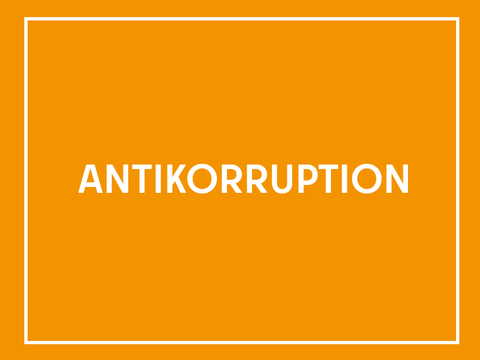 Teaser mit der Aufschrift Antikorruption