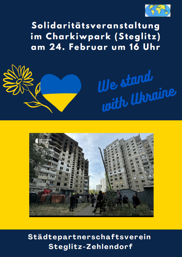 24. Februar 2026: Ukraine-Solidaritätsveranstaltung im Charkiwpark