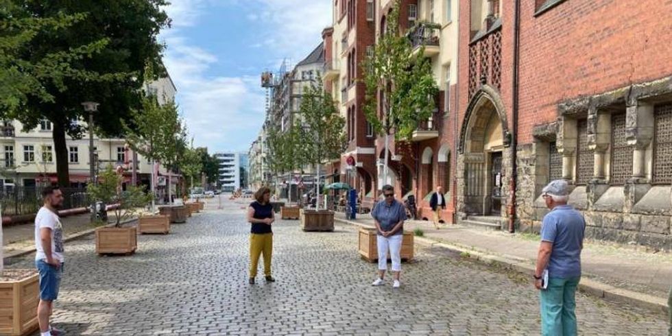 Eröffnung der ersten temporären Klimastraße im Bezirk